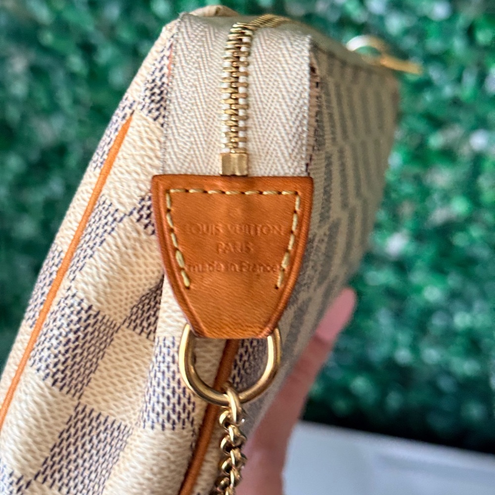 Louis Vuitton Damier Azur Canvas Eva Clutch Shoulder Bag Crossbody - Picture 11 of 15